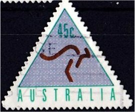 Stamp, Violet, Australia,  , Triangle Stamps