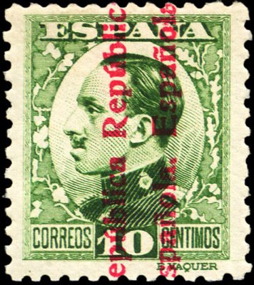 King Alfonso XIII, overprint