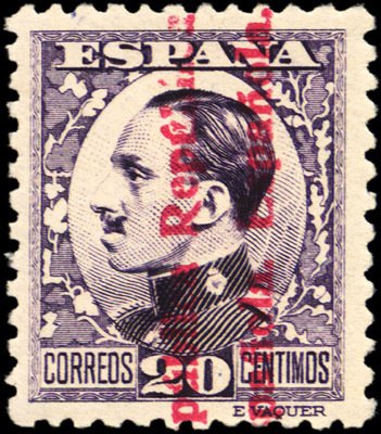 King Alfonso XIII, overprint