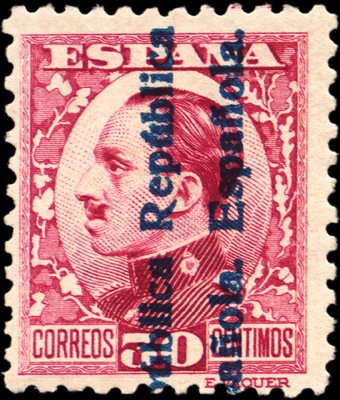 King Alfonso XIII, overprint