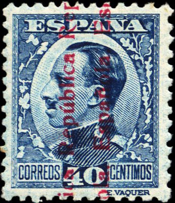 King Alfonso XIII, overprint