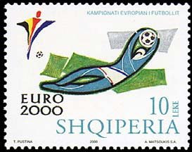 Stamp, Stylistic Gamescenes, Albania,  , Football (Soccer)