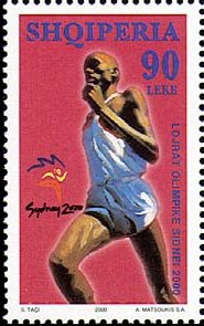 Stamp, Running, Albania,  , Olympic Games