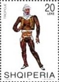 Stamp, Tropoje, Albania,  , Suits and Costumes