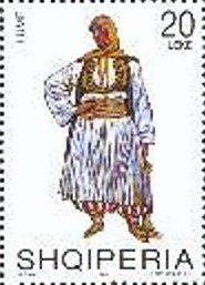 Stamp, Lume, Albania,  , Suits and Costumes
