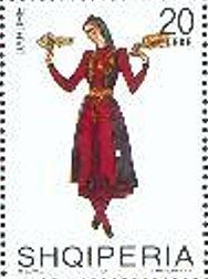 Stamp, Dardhe, Albania,  , Suits and Costumes