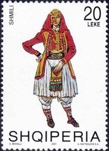 Stamp, Shmli, Albania,  , Suits and Costumes