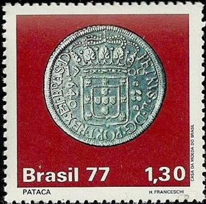Stamp, Old coins, Brazil,  , Coins