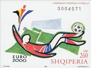 Souvenir Sheet, Stylistic Gamescenes, Albania,  , Football (Soccer)