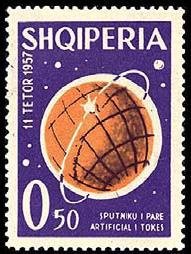 Globe, Sputnik 1 in orbit