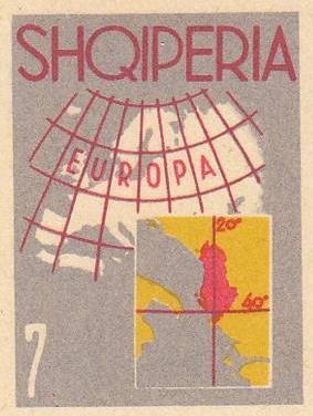 Map of Europe with Albania