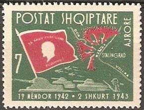 Stamp, 20thDay of the Battle „Stalingrad“, Albania,  , Tanks, Aviation, Air Forces, Aircrafts