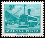 Stamp, Mobile Radio Transmitter and Stadium, Hungary,  