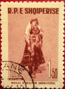 Stamp, Woman from Shkoder, Albania,  