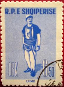 Stamp, Man from Lume, Albania,  