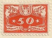 Stamp, Face value below, Poland,  
