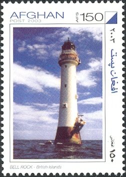 Stamp, Lighthouses - Bell Rock, British Isles, Afghanistan,  , Lighthouses
