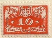Stamp, Face value below, Poland,  