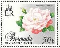 Stamp, Archduke Charles, Bermuda,  , Flowers, Roses