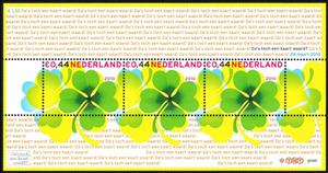 Souvenir Sheet, Four-leaved clover, Netherlands,  , Postcards, Plants (Flora)