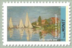 Stamp, Claude Monet, France,  , Paintings