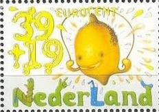 Stamp, Lemon And Jump Rope, Netherlands,  , Toys, Fruits, Children