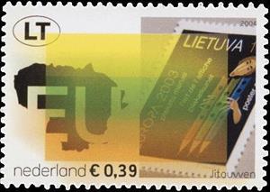 Stamp, Lithuania, Netherlands,  , Flags, Maps, Stamps
