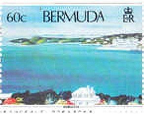 Stamp, Hamilton, House, buildings on other side, Bermuda,  , Landscapes, Photographs
