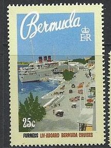 Stamp, Furness Liv-Abroad Bermuda cruises, Bermuda,  , Transport