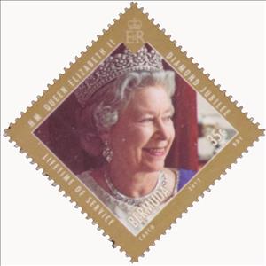 Stamp, Queen photographed by Christian Furr in Drawing Room of Buck, Bermuda,  