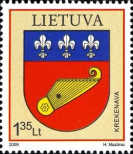 Stamp, Krekenava, Lithuania,  