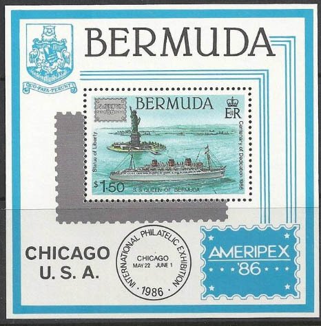 Statute of Liberty, S.S. Queen of Bermuda