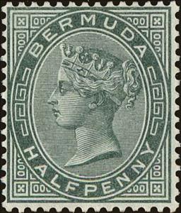 Stamp, Queen Victoria, Bermuda,  , Queens