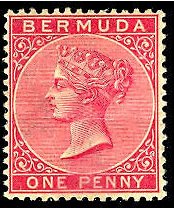 Stamp, Queen Victoria, Bermuda,  , Queens