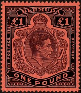 Stamp, King George VI, Bermuda,  , Royalty, Kings