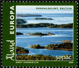 Stamp, Orrdalsklint, Saltvik, Åland Islands,  , Landscapes, Islands, Sea