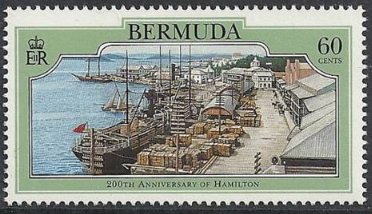 Front Street, ships at left