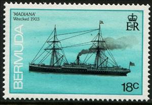 Stamp, Madiana, 1903, Bermuda,  , Shipwrecks