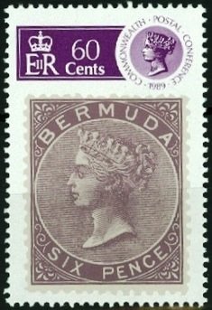 Stamp, Type A4 (No. BM4, BM5, BM8), Bermuda,  , Stamps