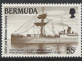 Stamp, Cableship SS Westmeath, Bermuda,  