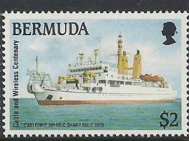 Stamp, Cableship Sir Eric Sharp, Bermuda,  