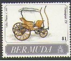 Stamp, Ladies' phaeton, c. 1910, Bermuda,  , Carriages