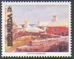 Stamp, St. George's by Ogden M. Pleissner, Bermuda,  , Paintings