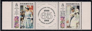 Se-tenant, Pair (Elizabeth & Philip, Birthdays), Bermuda,  , Royalty, Queens