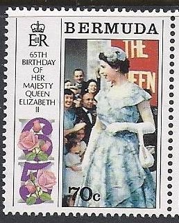 Stamp, Elizabeth & Philip, Birthdays, Bermuda,  , Royalty, Queens