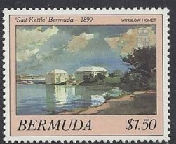 Stamp, Salt Kettle, 1899, Bermuda,  , Paintings