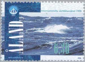 Stamp, International Year of the Ocean, Åland Islands,  , Special Occasions, U.N.O., UNESCO, Water, Sea, International Years