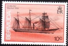 Stamp, Curlew, 1856, Bermuda,  , Shipwrecks