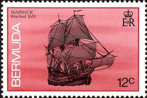 Stamp, Warwick, 1619, Bermuda,  , Shipwrecks