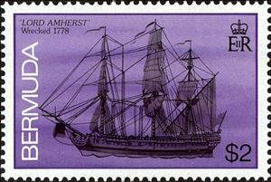 Stamp, Lord Amherst, 1778, Bermuda,  , Ships
